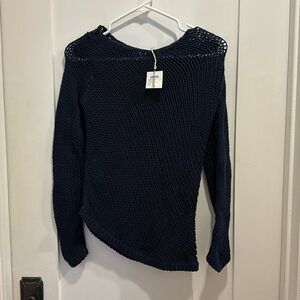 Club Monaco, navy blue Italian yarn Kimberly sweater new